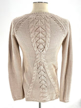 Womens Size Small Sweater By Angel of the North Crocheted and Lace Beige Sweater - TheRealThreads